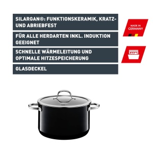Oala inalta Silit Passion Black 16cm, 2.0l, Silargan, negru - Img 2