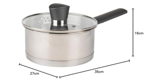 Oala inox Russell Hobbs 16 cm, 1.5 L, capac din sticla, compatibila inductie - Img 13