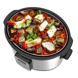Oala lenta Camry 4,7L, ceramic, capac din sticla securizata, functie de mentinere cald - Img 2