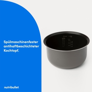 Oala multifunctionala Nutribullet EveryGrain Cooker NBRC605DG 600W 10 cesti Gri - Img 7