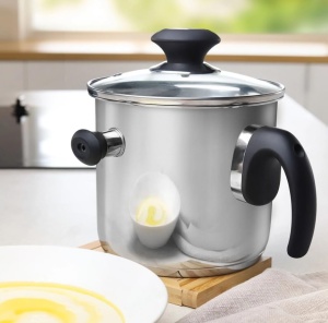 Oala pentru lapte Tescoma, 2 litri, inox, cu capac din sticla - Img 8