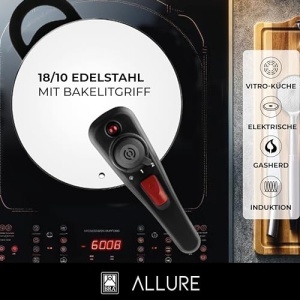 Oala sub presiune BRA Allure, 6 litri, otel inoxidabil, 2 programe de gatire - Img 3