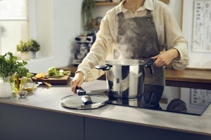 Oala sub presiune Fissler Vitaquick Elemental 3,5 si 6 L, Salbeigrun, cu capac din sticla - Img 8