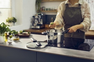 Oala sub presiune Fissler Vitaquick Elemental, 4,5 L, inox, verde salvie - Img 2