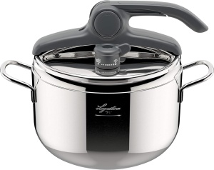 Oala sub presiune Lagostina Irradial Control LagoeasyUP, 5L, otel inoxidabil, compatibila inductie