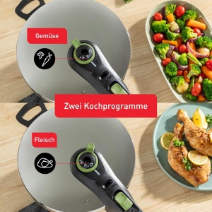 Oala sub presiune Tefal Secure Trendy 6L, inox, 2 trepte de temperatura - Img 4
