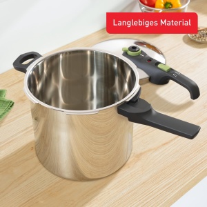 Oala sub presiune Tefal Secure Trendy 8L, inox, cu sistem de siguranta, verde - Img 7