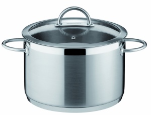 Oala Tescoma VISION cu capac, 22 cm, 5.5 l, inox