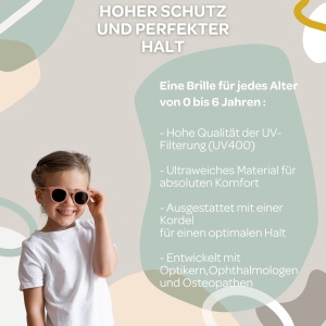 Ochelari de soare Beaba Kindersonnenbrillen, 4-6 ani, 100 protectie UV, roz - Img 4