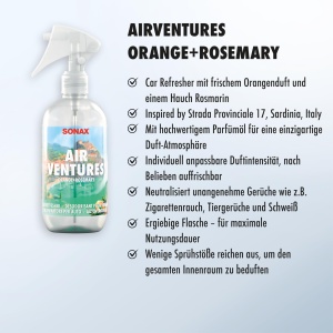 Odorizant auto SONAX AirVentures Orange si Rozmarin, 300 ml - Img 5