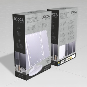 Oglinda de machiaj Jocca cu LED, 1X2X3X marire, pliabila, USBBaterii - Img 5