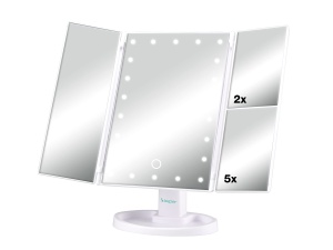 Oglinda machiaj Beper P302VIS050 cu iluminare LED, 3 nivele de marire, rotire 180