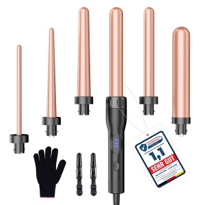 Ondulator de par 6 in 1 cu temperatura ajustabila, ceramica turmalina, diverse dimensiuni