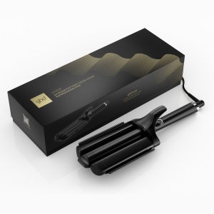 Ondulator profesional ghd wave cu 3 bare, 32mm, pentru Beach Waves, Anti Frizz