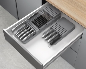 Organizator ajustabil pentru cutite METALTEX 363225000 din PP cu picioare antiderapante - Img 7