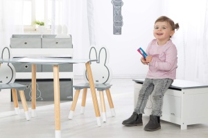 Organizator jucarii roba Miffy alb cu 5 cutii din material textil - Img 9