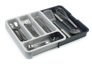 Organizator sertar Joseph Joseph DrawerStore Extensibil Gri inchisGri 29-48 cm
