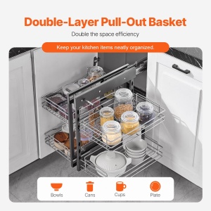 Organizator VEVOR YG-XGW-4-9-2 2 Niveluri 4 Cosuri Carbon Otel Cromat - Img 3