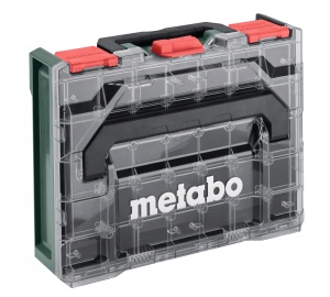 Organizer Metabo metaBOX 100 S - 7,2 l, 15 cutii insertie, robust, transparent