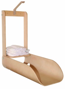 Organizer pentru scutece Roba, din lemn natur, capacitate 16 scutece, design minimalist - Img 2