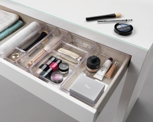 Organizer sertar Metaltex, transparent, 15.5 x 23 x 5.5 cm - Img 4
