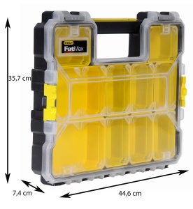 Organizer unelte STANLEY FatMax 44.6 x 7.4 x 35.7 cm, 10 boxe detasabile - Img 3