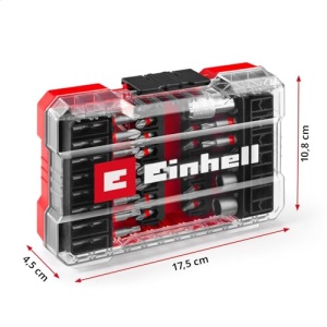 Original Einhell M-CASE 42 buc. Set de biti (biti de 25 mm, biti de 50 mm, suport magnetic, cheie tubulara, suport de biti cu eliberare rapida incl. cutie de depozitare) - Img 11