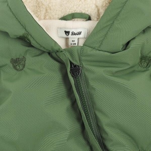 Overall de iarna Steiff EU 68 verde bronz, cu gluga, pentru copii - Img 3