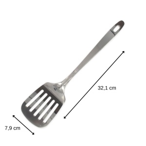 Paleta perforata Fackelmann din otel inoxidabil culoare argintie - Img 3