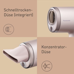 Panasonic EH-NA7M-P825 nanoetm Uscator de par pentru par stralucitor design pliabil uscare rapida duza de coafare 1600W roz - Img 5