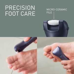 Panasonic ER-CFC1-A503 MULTISHAPE Accesoriu pentru pedichiura, Pila electrica pentru picior, Indepartarea calusurilor, Microceramica, Negru - Img 8