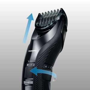 Panasonic ER-GC53K503 Aparat de tuns par pentru barbati, portabil, fara fir, aparat de tuns rezistent la apa, 19 setari de lungime, 1 atasament, functionare fara fir si cu fir, negru - Img 6