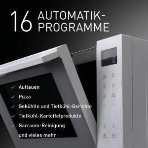 Panasonic NN-DF37PWEPG Combi Cuptor cu microunde si gratar, 1000 W, 23 L, Inverter Tech, Mod Eco Combi, Suport plat, 16 programe automate si moduri de dezghetare, Tava emailata, Gratar, Curatare usoara, Alb - Img 7