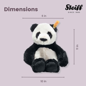 Panda de plus Steiff 75650 Ming, 27 cm, albnegru, lavabil - Img 4