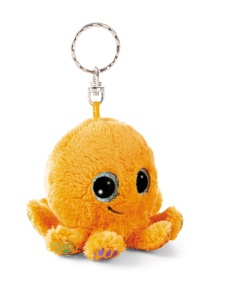 Pandantiv Oktopus Olly Polly NICI 9cm - Plush, Portocalie, Ideal pentru Rucsac