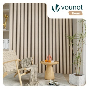 Panou Acustic VOUNOT 2er Set 120x60x2,1 cm Alb-Stejar - Img 2