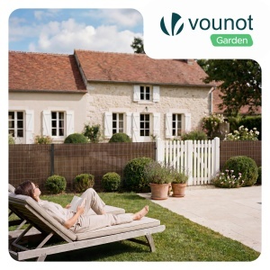 Panou de protectie VOUNOT PVC 100x500cm, Weidenoptik, rezistent la intemperii - Img 2