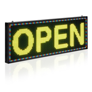 Panou LED Scrolling VEVOR P10, 99 x 35 cm, Control Bluetooth, Design Personalizat