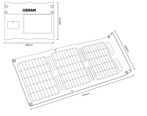 Panou Solar OSRAM BATTERYcharge SOLAR 20W, Faltabil, USB-C si USB-A, Waterproof - Img 3