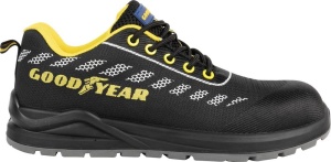 Pantofi de siguranta Goodyear S1P, marimea 41, metal-free, negru si galben
