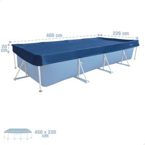 Panza de acoperire pentru piscina INTEX 450x220 cm, din polietilena reciclata, rezistenta la UV - Img 4