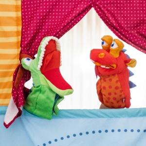 Papusa de mana HABA Allesfresser Monster 39 cm, cu ochi mobili si bila de plastic - Img 6