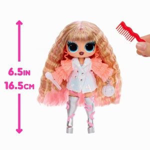 Papusa de Moda L.O.L. Surprise Tweens Neon Pop Stars Thea Stars, 10 Accesorii, Culoare Neon - Img 4