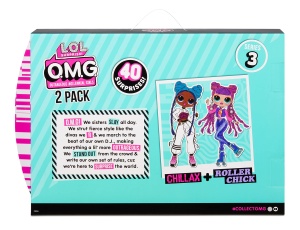 Papusa de Moda LOL Surprise OMG 2-in-1 Roller Chick si Chillax, 40 surprize, pentru copii 4 - Img 5