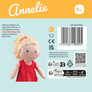 Papusa de plus HABA Annelie, 30 cm, pentru copii de la 18 luni - Img 7