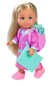 Papusa Evi Love Scoala Simba 12 cm, cu rucsac si accesorii, costum college