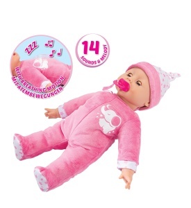 Papusa interactiva Simba Laura Schlummerzeit, 38 cm, cu sunete si miscare respiratorie - Img 5