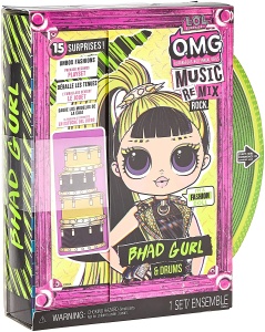 Papusa L.O.L. Surprise OMG Remix Rock Bhad Girl cu 15 surprize, instrument si accesorii - Img 3