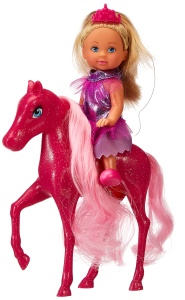Papusa Simba Evi Love Little Fairy Pony 12 cm cu aripi si ponei roz - Img 3