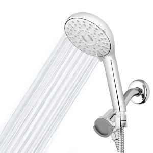 Para dus Waterpik QMP-863ME, reglabila pe inaltime, cu furtun metalic 1.5 m, crom